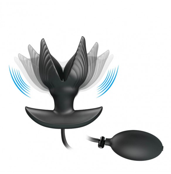Pretty Love - Manson Inflate Anal Vibration Massager (Chargeable - Black)